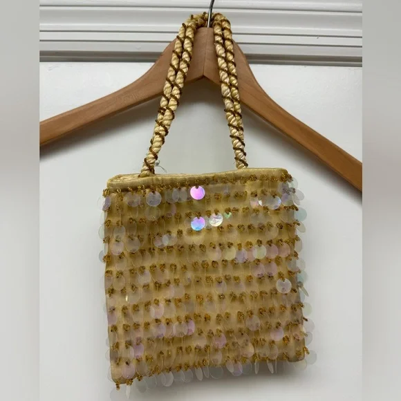 Vintage Paris Blues Sequin Handbag - Picture 1 of 6